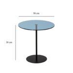 Βοηθητικό τραπέζι Calma μαύρο μπλε 50x50x50cm ed10460 - Image 3