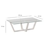 Τραπεζάκι σαλονιού Amalfi White 105x65x35cm ed10473 - Image 2