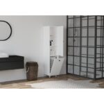 Ντουλάπι μπάνιου Lipa άσπρη μελαμίνη 35x31 9x154 8cm ed1047 - Image 4