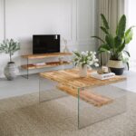 Σετ επίπλων σαλονιού Niagara 120x45x35cm ξύλο γυαλί ed10487