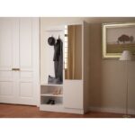 Έπιπλο εισόδου Dafne άσπρο μελαμίνη 90x37 1x170εκ ed1048