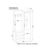 Έπιπλο εισόδου Dafne άσπρο μελαμίνη 90x37 1x170εκ ed1048 - Image 2