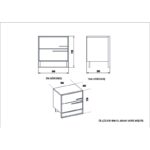 Κομοδίνο Polka χρυσό μαύρο 50x38 5x51 8cm ed1058 - Image 2