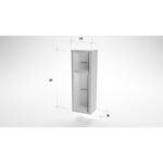 Κομοδίνο Fila άσπρη 42x20x65cm μελαμίνη ed105 - Image 2