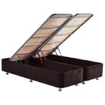 Διπλό κρεβάτι Ela Double Black χρώμα 150 x 200 ed10601 - Image 5