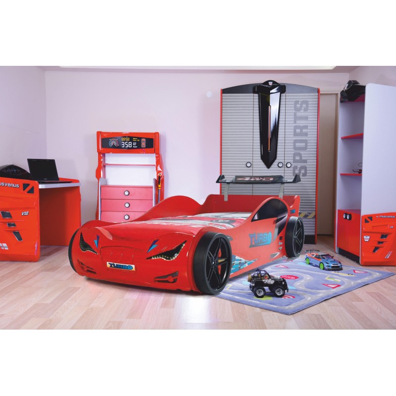 1060_0-800x800 Κρεβάτι αυτοκίνητο Eko κόκκινο μελαμίνη 120x230x60εκ ed1060 - Image 1