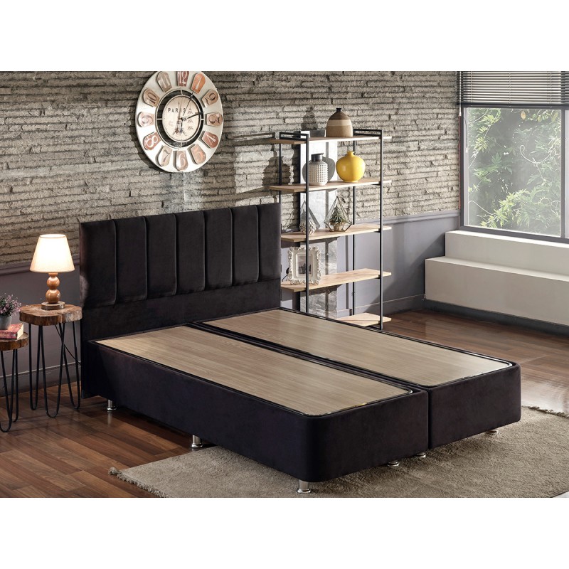 10620_0-800x800 Διπλό κρεβάτι Ela Double Black 180 x 200 ed10620 - Image 1