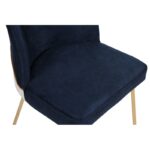 Σετ καρέκλες Madrid μέταλλο βελούδο σκούρο μπλε 4 τεμάχια 50x49x90cm ed10698 - Image 3
