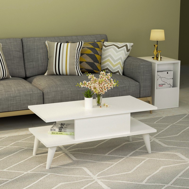 10703_0-800x800 Τραπέζι σαλονιού Beta άσπρο μελαμίνη 90x45x40εκ ed10703 - Image 1