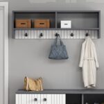 Έπιπλο εισόδου Sarandon ανθρακί άσπρο μελαμίνη 120x22x36 8εκ ed10705