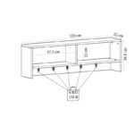 Έπιπλο εισόδου Sarandon Sapphire άσπρο μελαμίνη 120x22x36 8εκ ed10706 - Image 2
