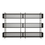 Βιβλιοθήκη Duvar μαύρο μελαμίνη μεταλλικά πόδια 280x34x180εκ ed1070 - Image 3