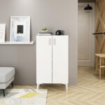 Παπουτσοθήκη Chetri άσπρη μελαμίνη 60x34x105cm ed10721