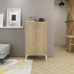 Παπουτσοθήκη Chetri Sapphire Oak μελαμίνη 60x34x105cm ed10722