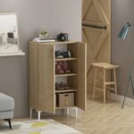 Παπουτσοθήκη Chetri Sapphire Oak μελαμίνη 60x34x105cm ed10722 - Image 5