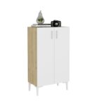 Παπουτσοθήκη Chetri Sapphire Oak άσπρη μελαμίνη 60x34x105cm ed10723 - Image 4