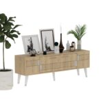 Έπιπλο τηλεόρασης Moda Sapphire Oak ασημί 150x35x53 2cm ed10734 - Image 5