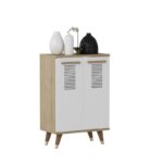 Παπουτσοθήκη Asimo Sapphire Oak άσπρο 60x35x90 6cm μελαμίνη ed10741 - Image 5