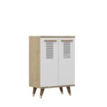 Παπουτσοθήκη Asimo Sapphire Oak άσπρο 60x35x90 6cm μελαμίνη ed10741 - Image 4