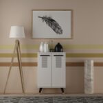 Παπουτσοθήκη Asimo άσπρο 60x35x90 6cm μελαμίνη ed10742