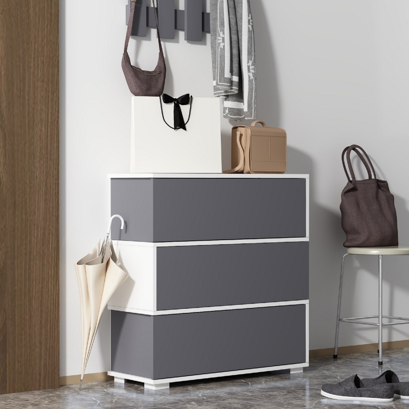 10743_0-800x800 Έπιπλο εισόδου παπουτσοθήκη Aris ανθρακί μελαμίνη 90x35x93cm ed10743 - Image 1