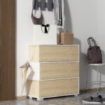 Έπιπλο εισόδου παπουτσοθήκη Aris oak μελαμίνη 90x35x93cm ed10744