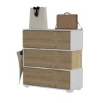 Έπιπλο εισόδου παπουτσοθήκη Aris oak μελαμίνη 90x35x93cm ed10744 - Image 5