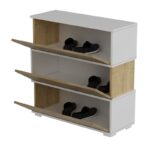 Έπιπλο εισόδου παπουτσοθήκη Aris oak μελαμίνη 90x35x93cm ed10744 - Image 4