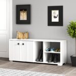 Έπιπλο εισόδου Sarandone άσπρο μελαμίνη 120x31 4x51 6εκ ed10750