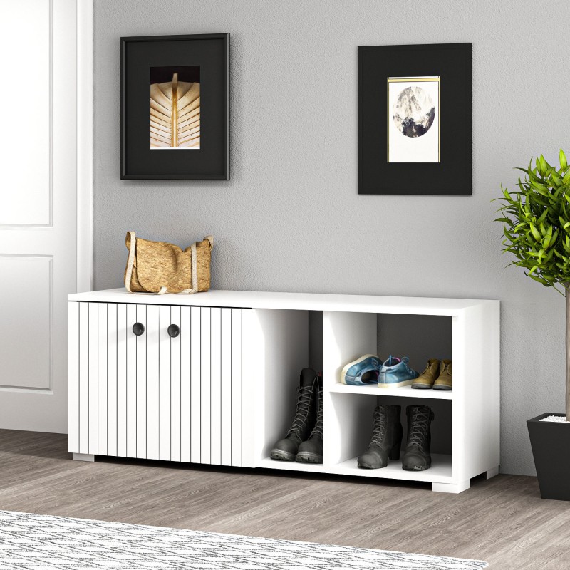 10750_0-800x800 Έπιπλο εισόδου Sarandone άσπρο μελαμίνη 120x31 4x51 6εκ ed10750 - Image 1