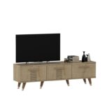 Έπιπλο τηλεόρασης Asimo Sapphire Oak μελαμίνη 150x35x45cm ed10755 - Image 5