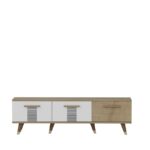 Έπιπλο tv Asimo Sapphire Oak λευκό 150x35x45cm ed10756 - Image 4