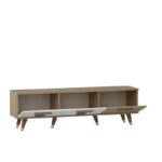 Έπιπλο tv Asimo Sapphire Oak λευκό 150x35x45cm ed10756 - Image 3