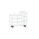 Παπουτσοθήκη Asimo Sapphire Oak 90x35x90 6cm μελαμίνη ed10758 - Image 2