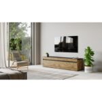 Έπιπλο TV Practico Atlantic Pine ανθρακί 180x46 3x45 4cm ed1075 - Image 4