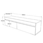 Έπιπλο TV Practico Atlantic Pine ανθρακί 180x46 3x45 4cm ed1075 - Image 2