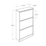 Παπουτσοθήκη Adore 73x26x119cm μελαμίνη άσπρη ed1080 - Image 2
