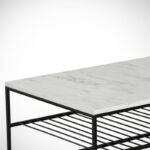 Τραπέζι σαλονιού Etna άσπρο μάρμαρο μελαμίνη μεταλλικά πόδια 95x55x43εκ ed1083 - Image 3