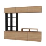 Έπιπλο τηλεόρασης Sasa Teak μαύρη με΄λαμίνη 180x40x37cm ed1084 - Image 5