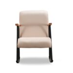 Dandolo Κουνιστή Πολυθρόνα Ύφασμα κρεμ 86x65x100cm ed1094 - Image 4