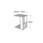 Βοηθητικό τραπέζι Star άσπρη μελαμίνη 30x40x50cm ed10951 - Image 2