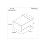 Τραπέζι σαλονιού Yonca δρυς ανθρακί μελαμίνη 80x50x35εκ ed10957 - Image 2