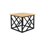 Τραπέζι σαλονιού Woda Sapphire μελαμίνη μεταλλικός σκελετός 53 5x53 5x41 8εκ ed10964 - Image 3