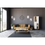 Τραπέζι σαλονιού Faro Sapphire Oak ανθρακί μελαμίνη 100x50x28 2εκ ed10966 - Image 5