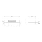 Τραπέζι σαλονιού Faro Sapphire Oak ανθρακί μελαμίνη 100x50x28 2εκ ed10966 - Image 2