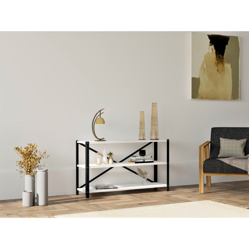 10980_0-800x800 Βιβλιοθήκη Derby άσπρο μελαμίνη 103x29 5x60εκ ed10980 - Image 1