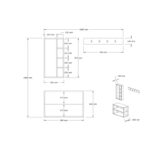 Έπιπλο εισόδου Fulya Sapphire άσπρο μελαμίνη 45x14x90εκ ed10981 - Image 2