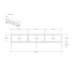 Έπιπλο τηλεόρασης Deserto 160x40x40cm ed10990 - Image 2