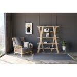 Βιβλιοθήκη Conde Sapphire δρυς μελαμίνη 120x25x150εκ ed11002