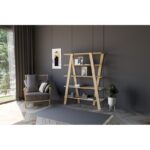 Βιβλιοθήκη Conde Sapphire δρυς μελαμίνη 120x25x150εκ ed11002 - Image 5